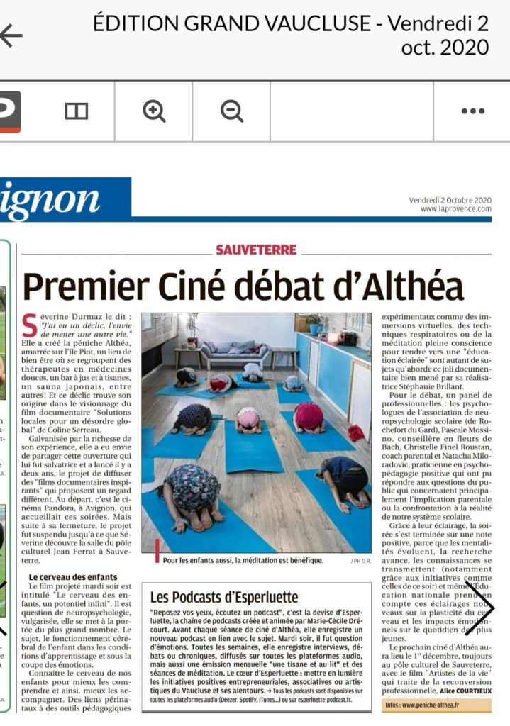 Esperluette sur La Provence Oct 2020