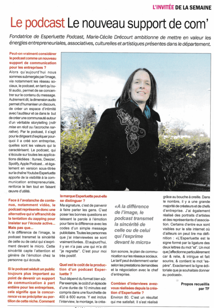 Le podcast, nouveau support de communication - Esperluette Vaucluse Hebdo 2020