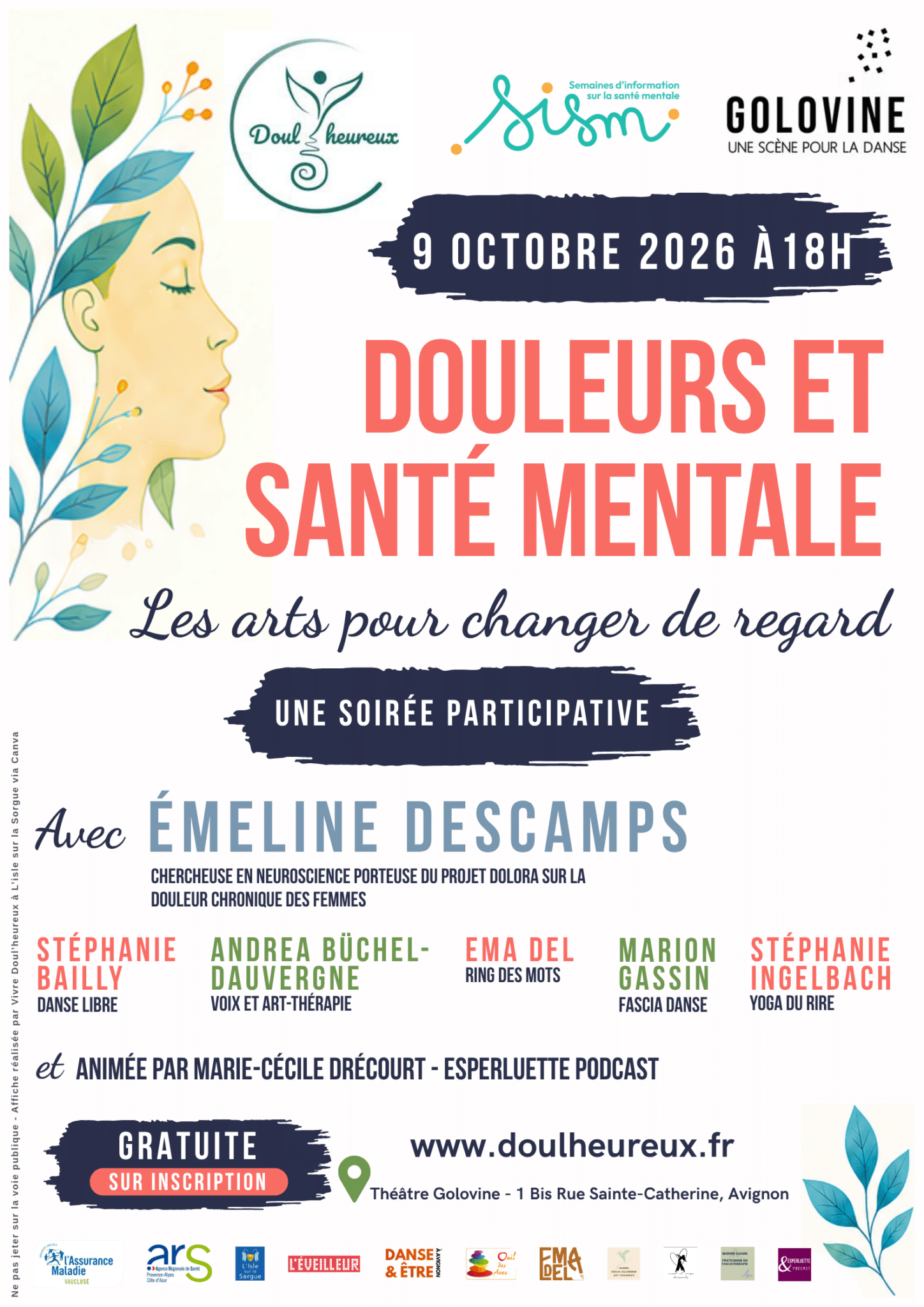 Douleurs chroniques, arts et santé mentales - SISM 2026 à Avignon