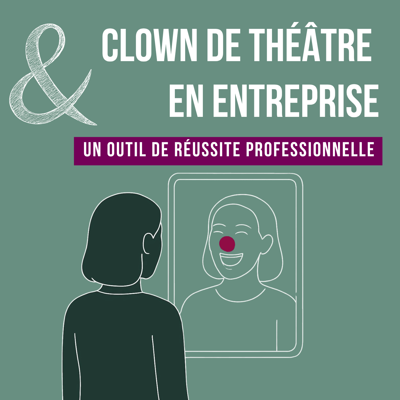 Image de couverture du podcast autour du clown de théâtre en entreprise avec Stéphanie Ingelbach fondatrice de Avec des Oui
